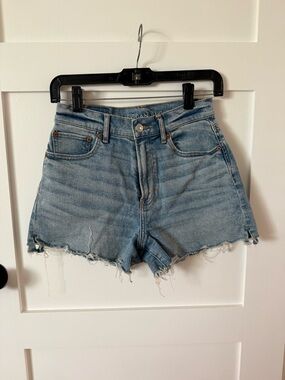 American Eagle Outfitters Light Blue Highest-Rise 90s Boyfriend Shorts